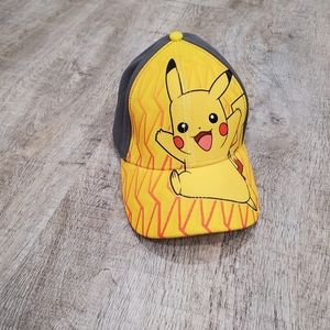 NWOT Pokemon Pikachu Yellow/Gray Adjustable Cap